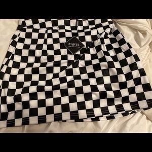 New checkered skirt